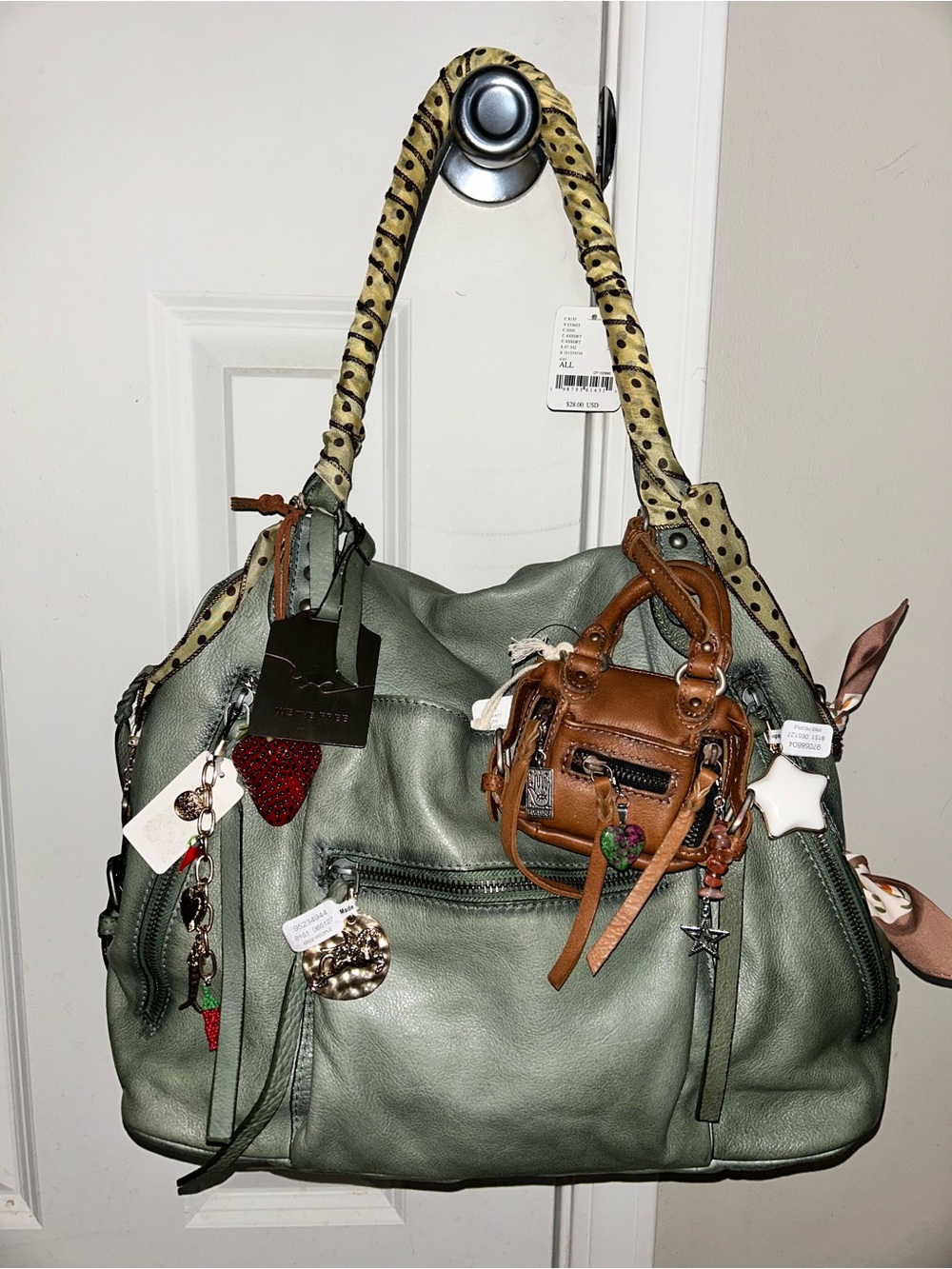 We The Free Emerson Tote-Secret Sage-Micro Emerson, Scarves, All Charms Included - Picture 12 of 16